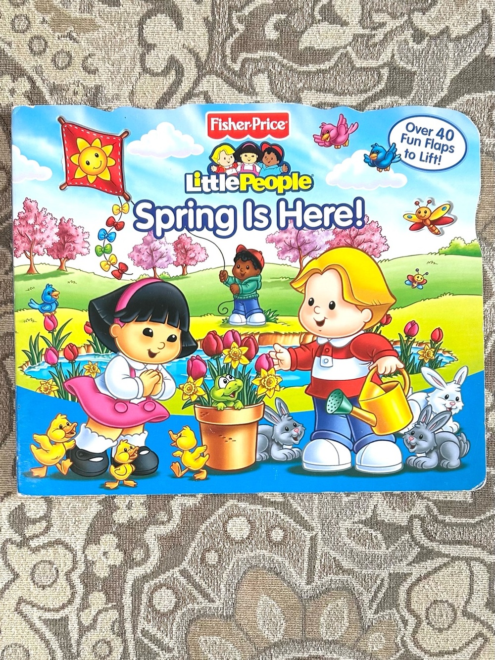 4/$20 Fisher-Price Little People Spring Is Here Over 40 Fun Flaps Board Book